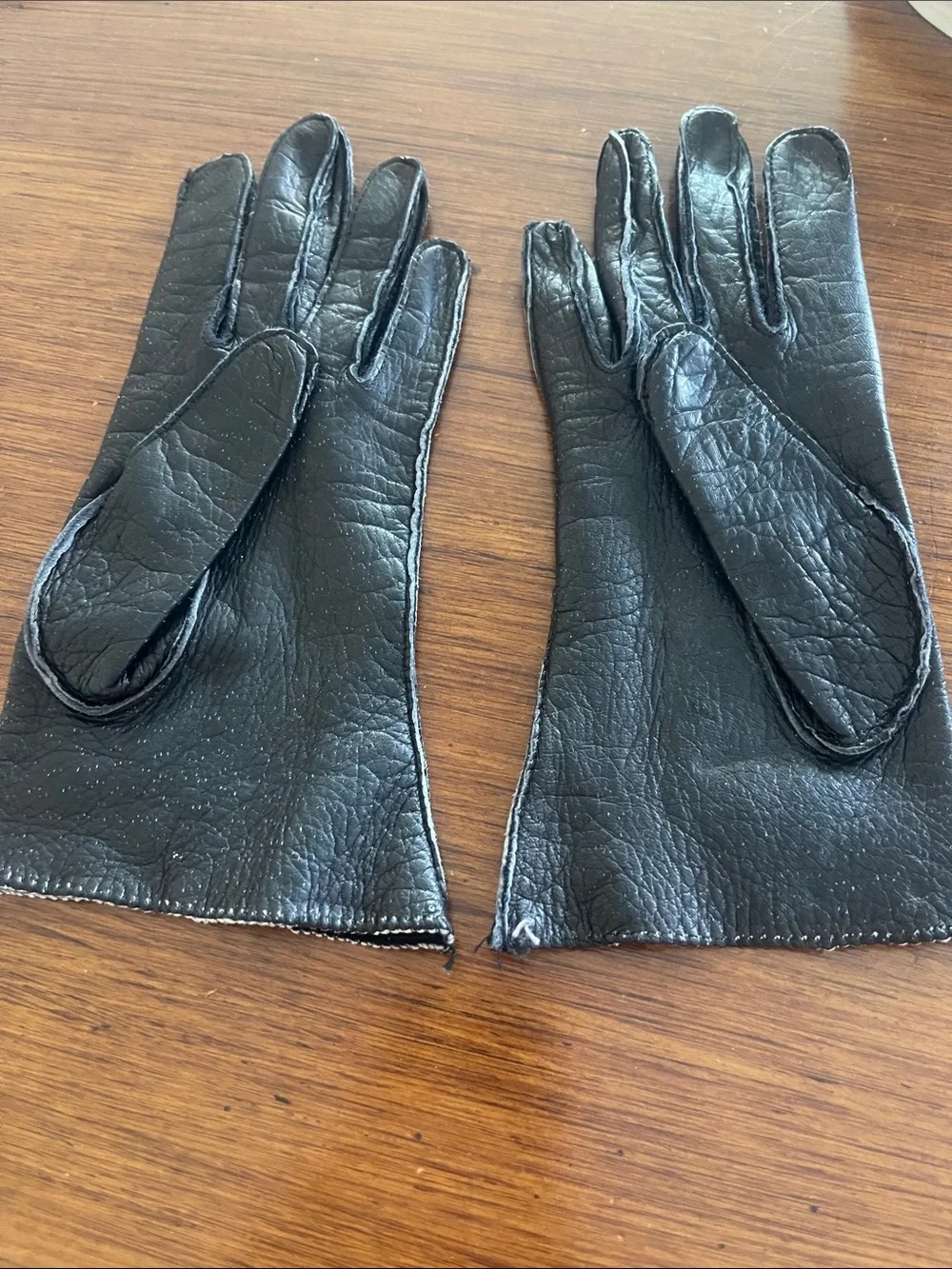 VintageGenuine Black Deerskin Leather Gloves Soft Supple Classic 6.5